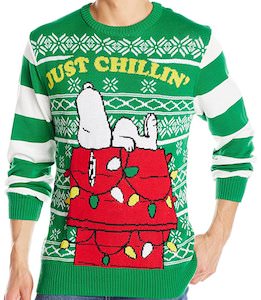 Peanuts Christmas Sweater With Snoopy Just Chillin'