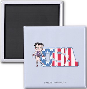 Betty Boop USA Fridge Magnet