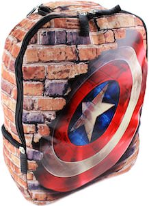 Captain America Wall And Shield Backpack
