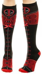 Deadpool Knee High Lace Up Socks