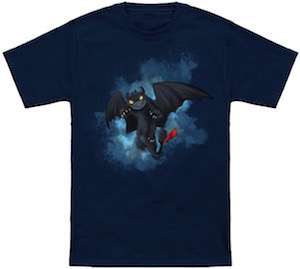 Toothless Flying In The Clouds T-Shirt