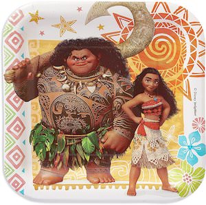 Moana And Maui Paper Plates