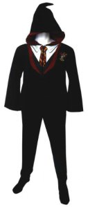 Gryffindor House Uniform Hood And Footed Onesie Pajama