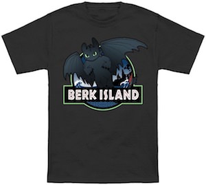 How To Train Your Dragon Berk Island And Toothless T-Shirt