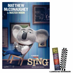 Sing Buster Moon Movie Poster And Bookmark