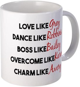 Grey's Anatomy Character Traits Mug