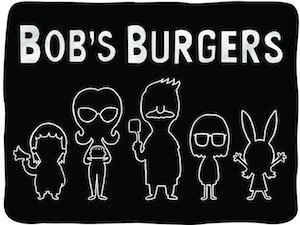 Bob's Burgers Black Silhouette Blanket