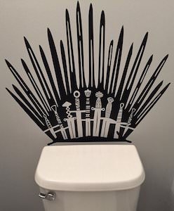 Toilet Iron Throne Wall Decal