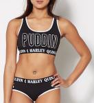 DC Comics Black Harley Quinn Sports Bra And Panties Set