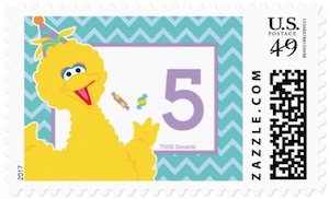 Sesame Street Big Bird Birthday Postage Stamp