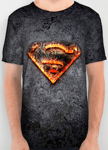 Burning Superman Logo T-Shirt
