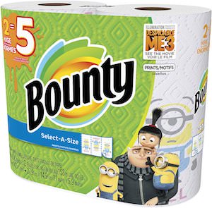 Bounty Despicable Me Power Towels With Minions On It