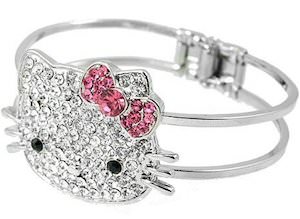 Hello Kitty Crystal Bangle Bracelet