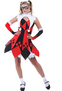 DC Comics Harley Quinn Jester Costume Dress