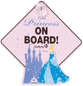 Disney Princess Cinderella Baby On Board Sign