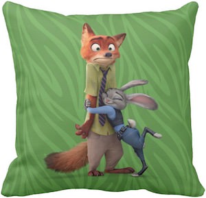 Zootopia Nick And Judy Throw Pillow