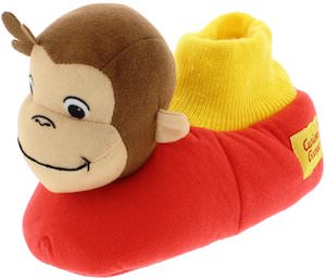 Little Kids Curious George Sock Slippers