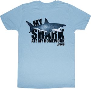 Jaws My Shark Ate My Homework T-Shirt