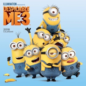 2018 Despicable Me 3 Wall Calendar