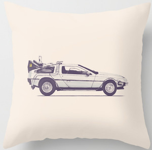 Back To The Future DeLorean Time Machine Pillow