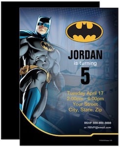 Batman Party Invitations