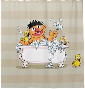 Ernie In The Bath Shower Curtain