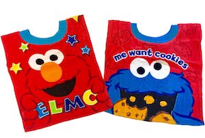 Sesame Street Elmo And Cookie Monster Bib Set