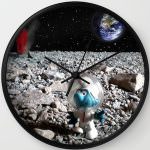 Smurf On The Moon Wall Clock