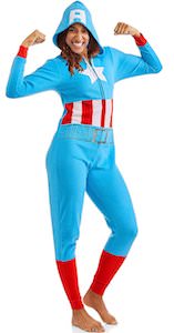 Marvel Women's Captain America Onesie Pajama