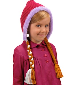 Disney Frozen Anna Winter Hat With Braids