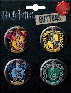Harry Potter Hogwarts Houses Button Set