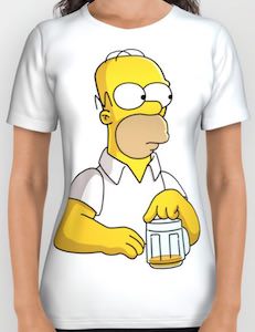 The Simpsons Homer Running Out Of Beer T-Shirt