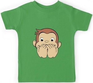 Laughing Curious George T-Shirt for kids
