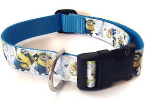 Despicable Me Blue Minion Dog Collar available in different sizes