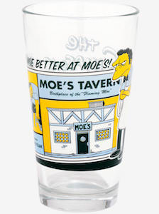 The Simpsons Moe's Tavern Pint Glass