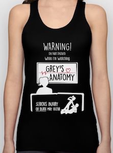 Warning Watching Grey's Anatomy Tank Top