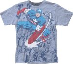Captain America Using His Shield T-Shirt