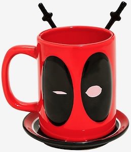 Deadpool Mug With Coaster And Spoons