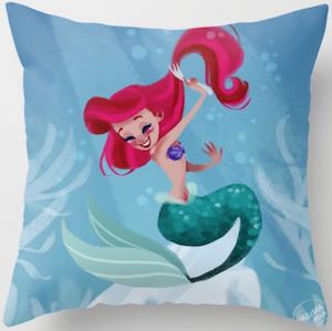 Little Ariel Throw Pillow