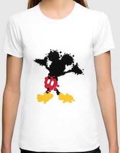 Splattered Mickey Mouse T-Shirt