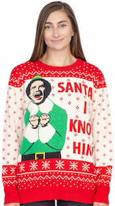 Buddy Elf Santa I Know Him Christmas Sweater