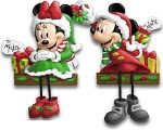 Christmas Minnie And Mickey Shelf Sitters