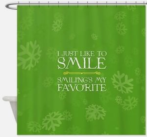 Elf I Just Like To Smile Shower Curtain
