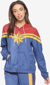 Marvel Women's Captain Marvel Windbreaker Jacket