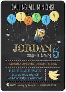 Minion Birthday Invitation