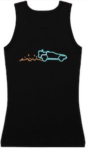 Back To The Future Neon DeLorean Tank Top