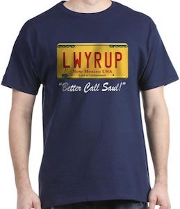 Breaking bad LWYRUP License Plate T-Shirt