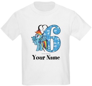 Rainbow Dash 6th Birthday T-Shirt