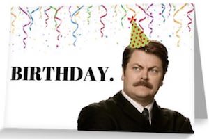 Ron Swanson Birthday Card