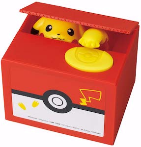 Pokemon Pikachu Stealing Coins Money Bank